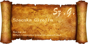 Szecska Gizella névjegykártya