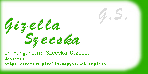 gizella szecska business card